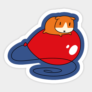 Red Balloon and Guinea Pig Sticker